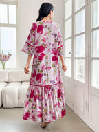 Leah™ | Floral Print Ruffle Dress