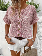 Amira™ - Floral Button-Up Blouse