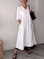Daisy™ Elegance V-Neck Maxi Dress
