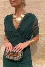 Emelia™ Elegant V-Neck Maxi Dress