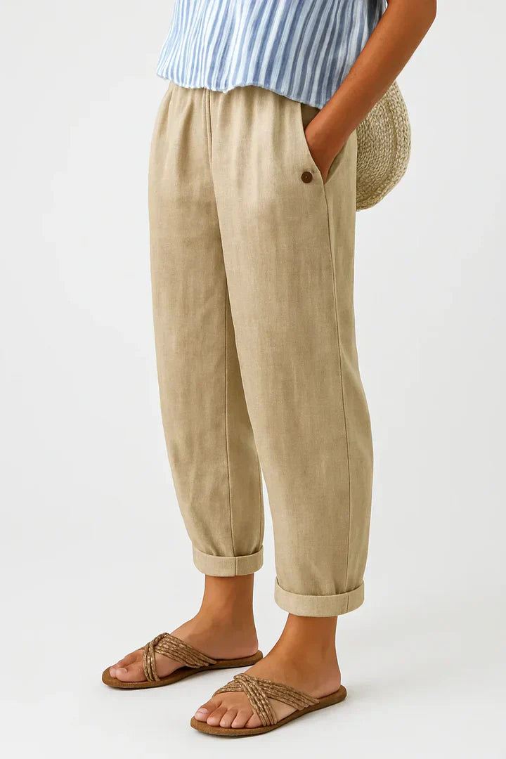 Romina™ Timeless Linen-Cotton Trousers