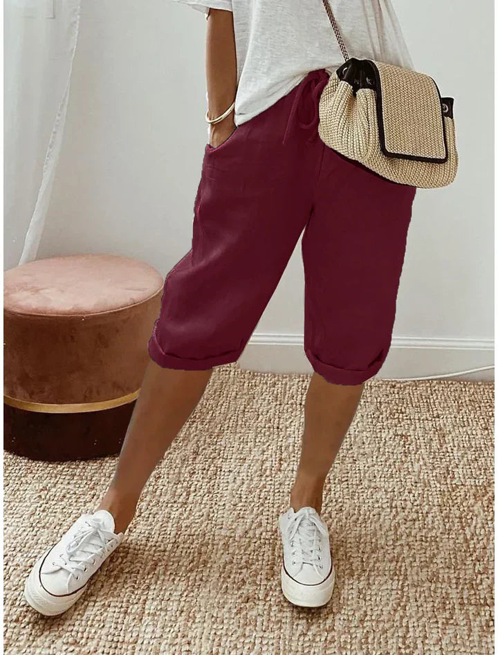 Aleah™ Elegant Linen-Cotton Trousers